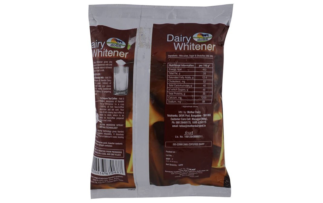 Nandini Dairy Whitener Milk   Pack  500 grams